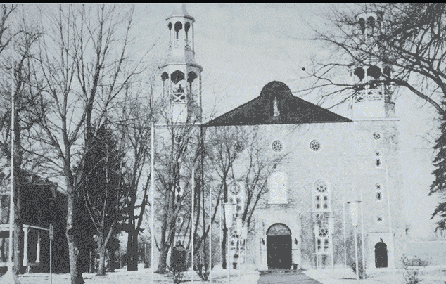 Postcard of Ste-Genevive church, Berthier